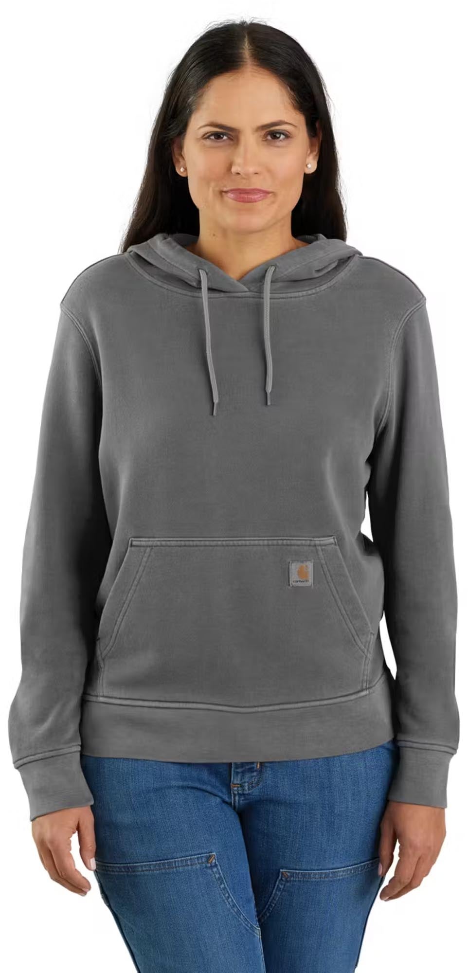 Carhartt Relaxed Fit Midweight Garment Dye French Terry Hooded Γυναικείο φούτερ Γκρι ΧΣ Γράφημα 2
