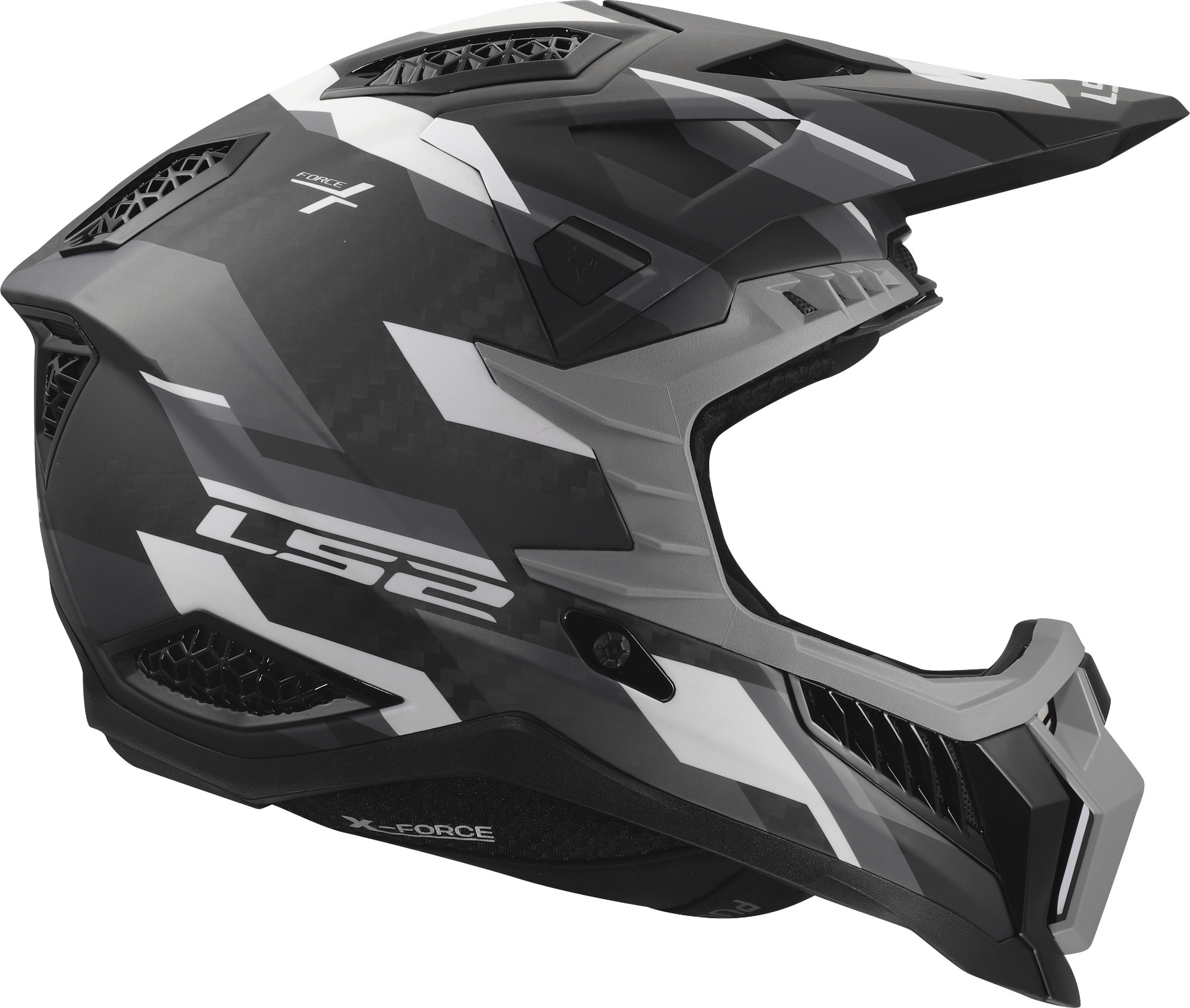 LS2 MX703 X-Force Phantom Casco da motocross nero/grigio S (55/56) Figura 3