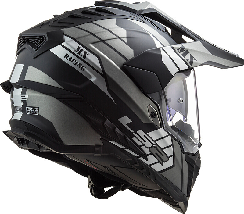 LS2 MX701 Explorer HPFC Atlantis Motocross hjelm Titaniummat M (57/58) Figur 6