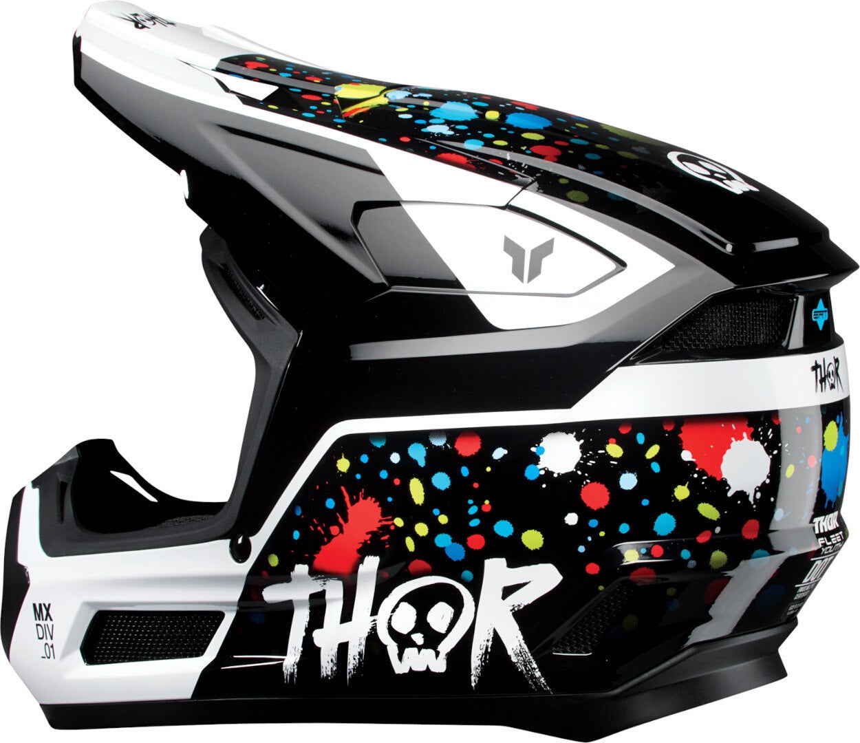 Thor Fleet Splat Capacete de motocross infantil Y/M (50/51) Figura 4
