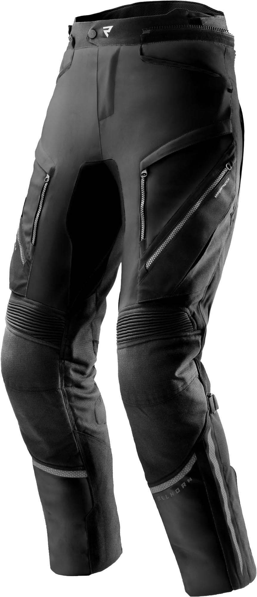 Rebelhorn Hardy 3.0 vandtætte dame motorcykel tekstilbukser Sort Lang S Figur 1
