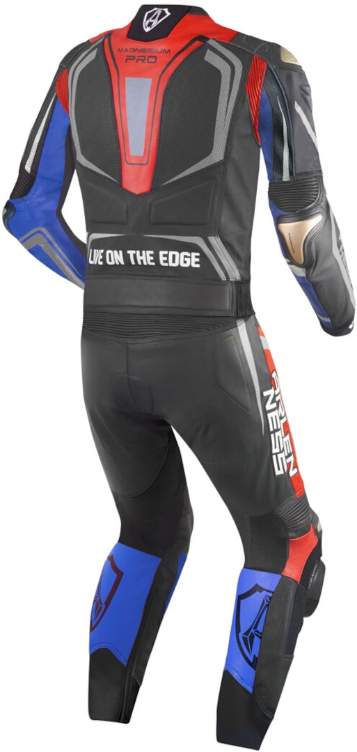 Arlen Ness Race-X Two Piece Motorcycle Leather Suit black/red/blue 60 Figure 2