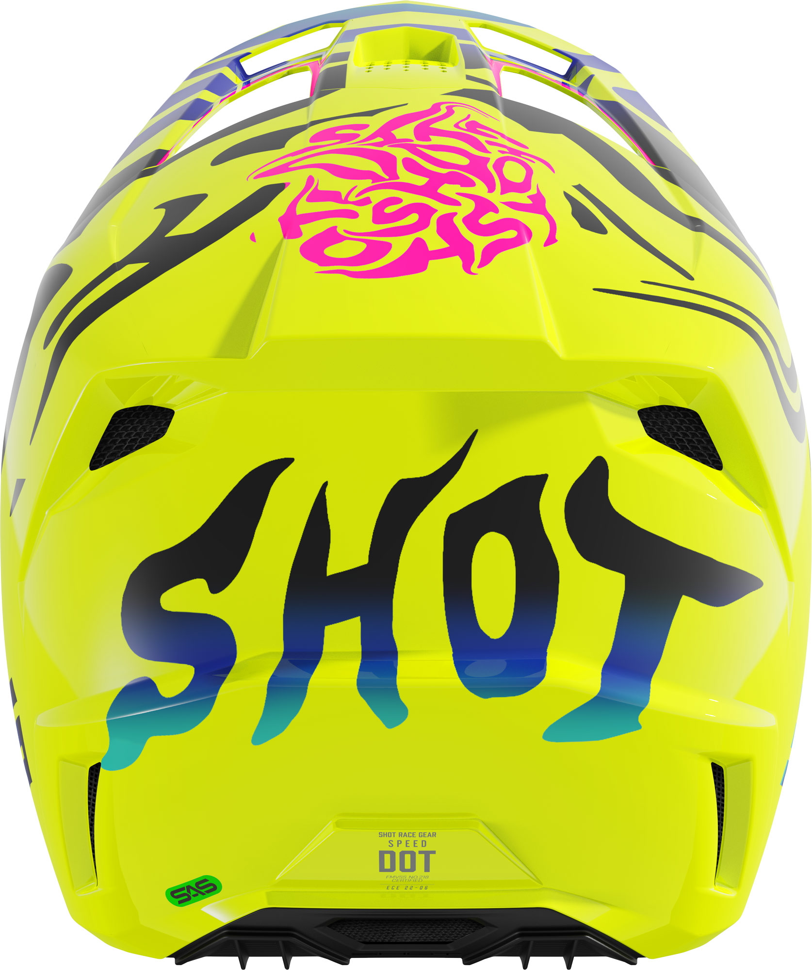 Shot Speed Ghost Cască de motocross pentru tineret galben Y/L (53/54) Figura 3