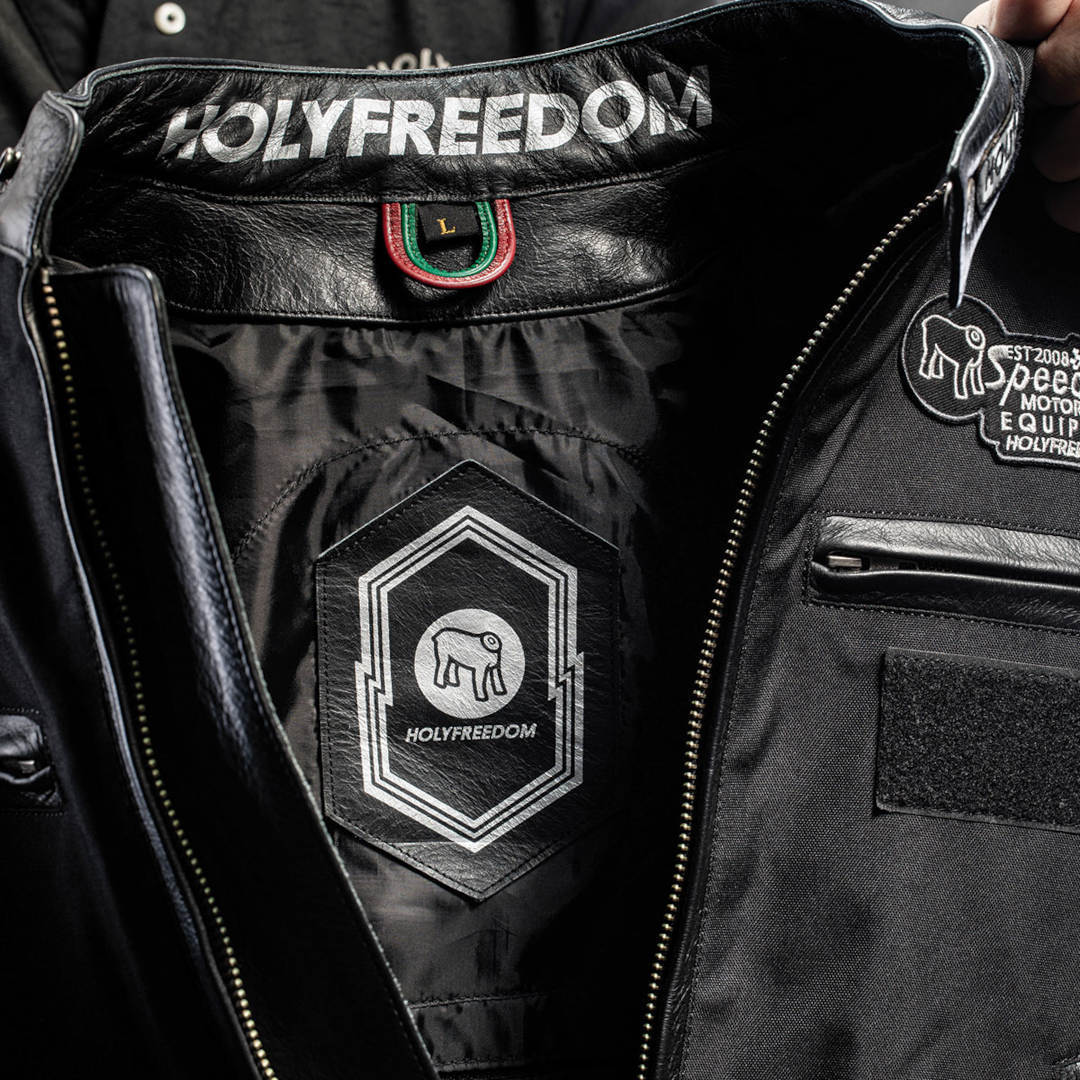 HolyFreedom Zero Camo Motorrad Lederjacke M Abbildung 13