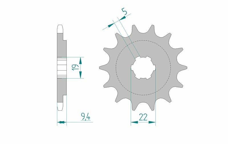 AFAM Steel Standard Front Sprocket 20309 - 520 Figure 2