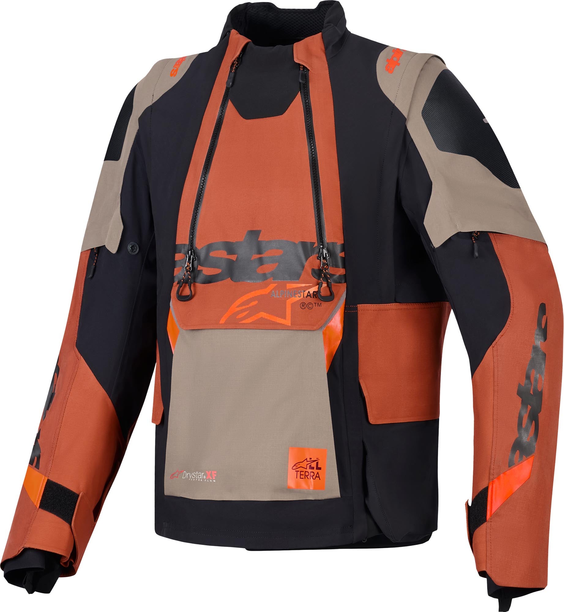 Alpinestars Men's Black/Orange Harok Pro Drystar Xf Waterproof Motorcycle Textile Jacket