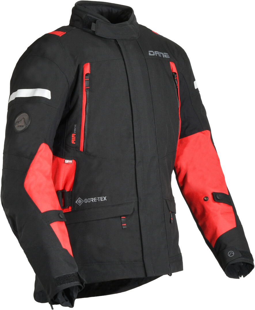 DANE Valby waterproof Motorcycle Textile Jacket black/red 52 Figure 1