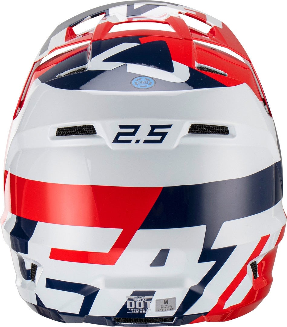 Leatt 2.5 Tricolor Motocross Helmet white/red/blue S (55/56) Figure 6
