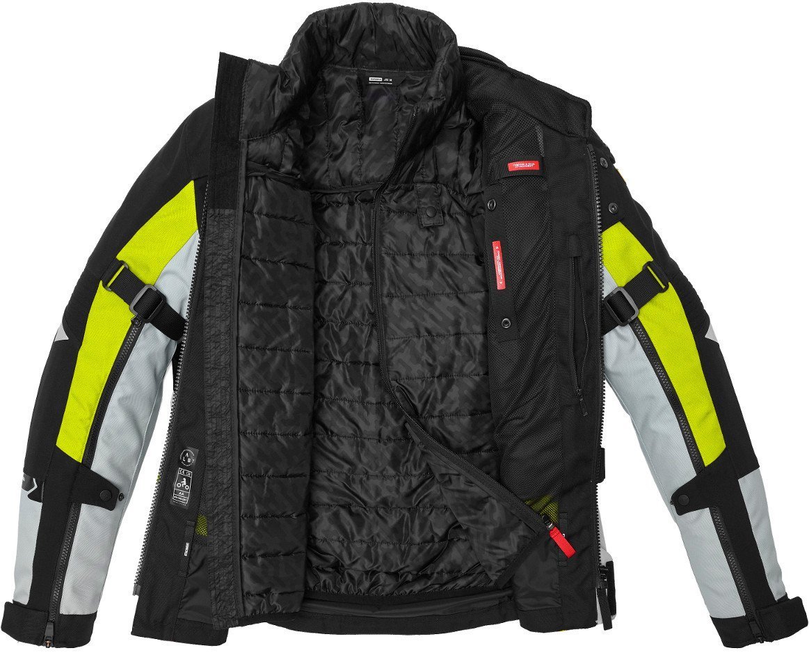 Spidi H2Out Allroad Motorcycle Textile Jacket black/grey/yellow L Figure 6