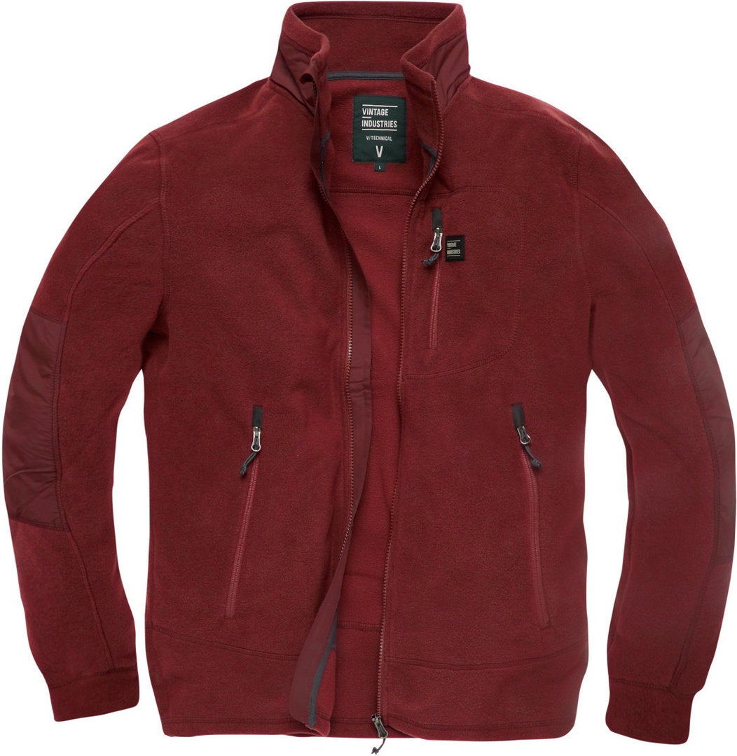 Vintage Industries Tour Polar Fleece Giacca Rosso Borgogna L Figura 1