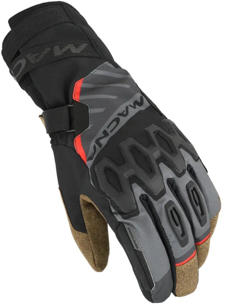 Macna Tyrian RTX waterproof Motorcycle Gloves grey/brown 2XL Figure 1