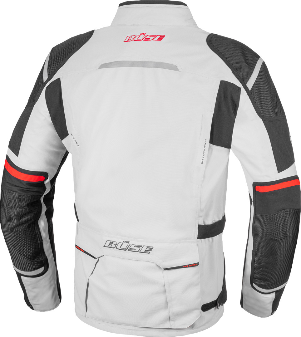 Büse Grado Motorrad Textiljacke hellgrau/schwarz/rot 60 Abbildung 2