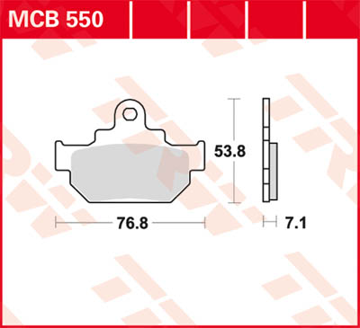 TRW Lucas Bremsbelag MCB550 Figur 1