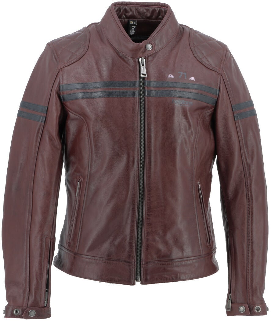 Helstons Chica Buffalo Damen Motorrad Lederjacke dunkelrot M Abbildung 1