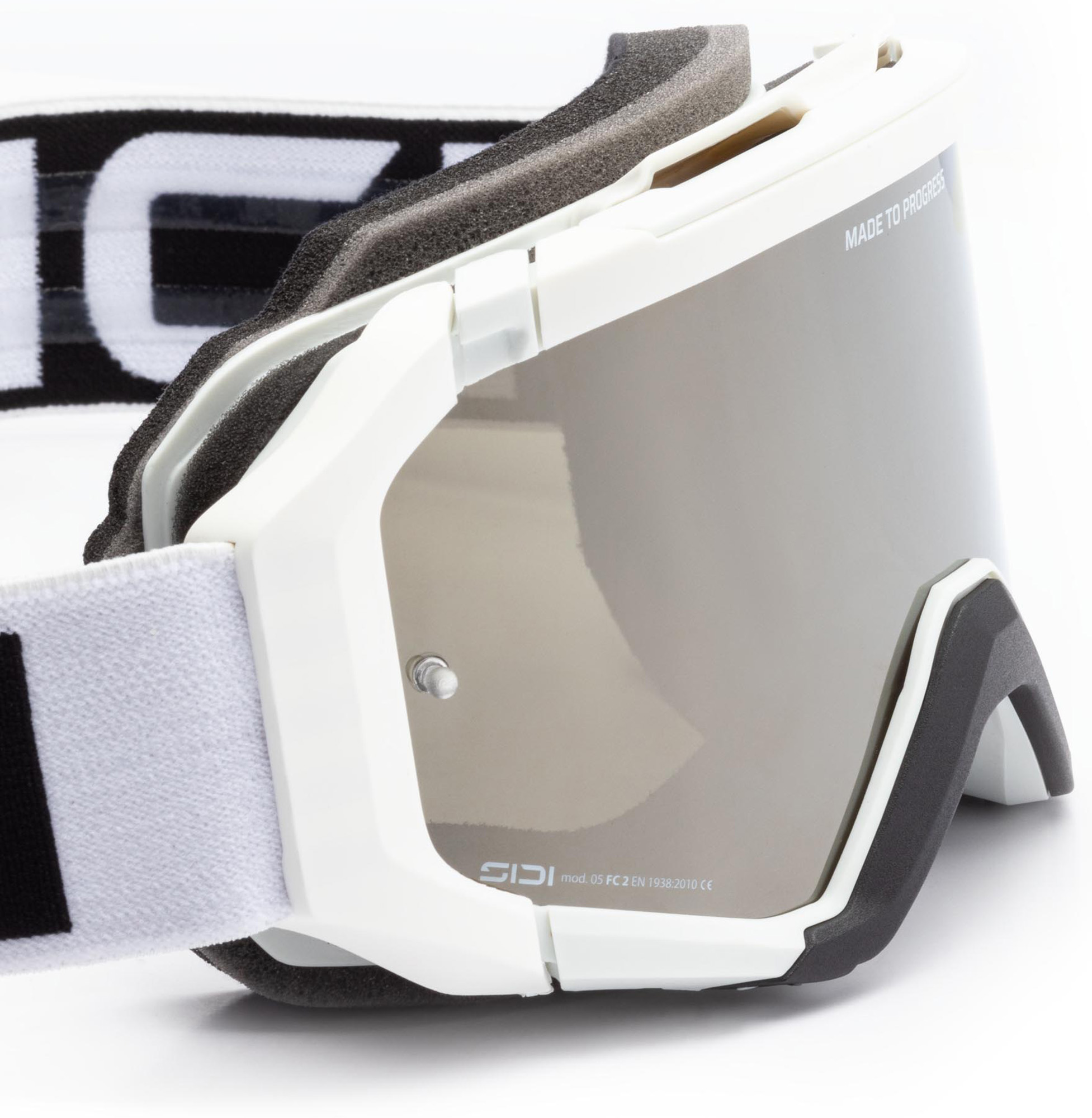 Sidi Fulmen Mirror Motocross Goggles white/silver Figure 4