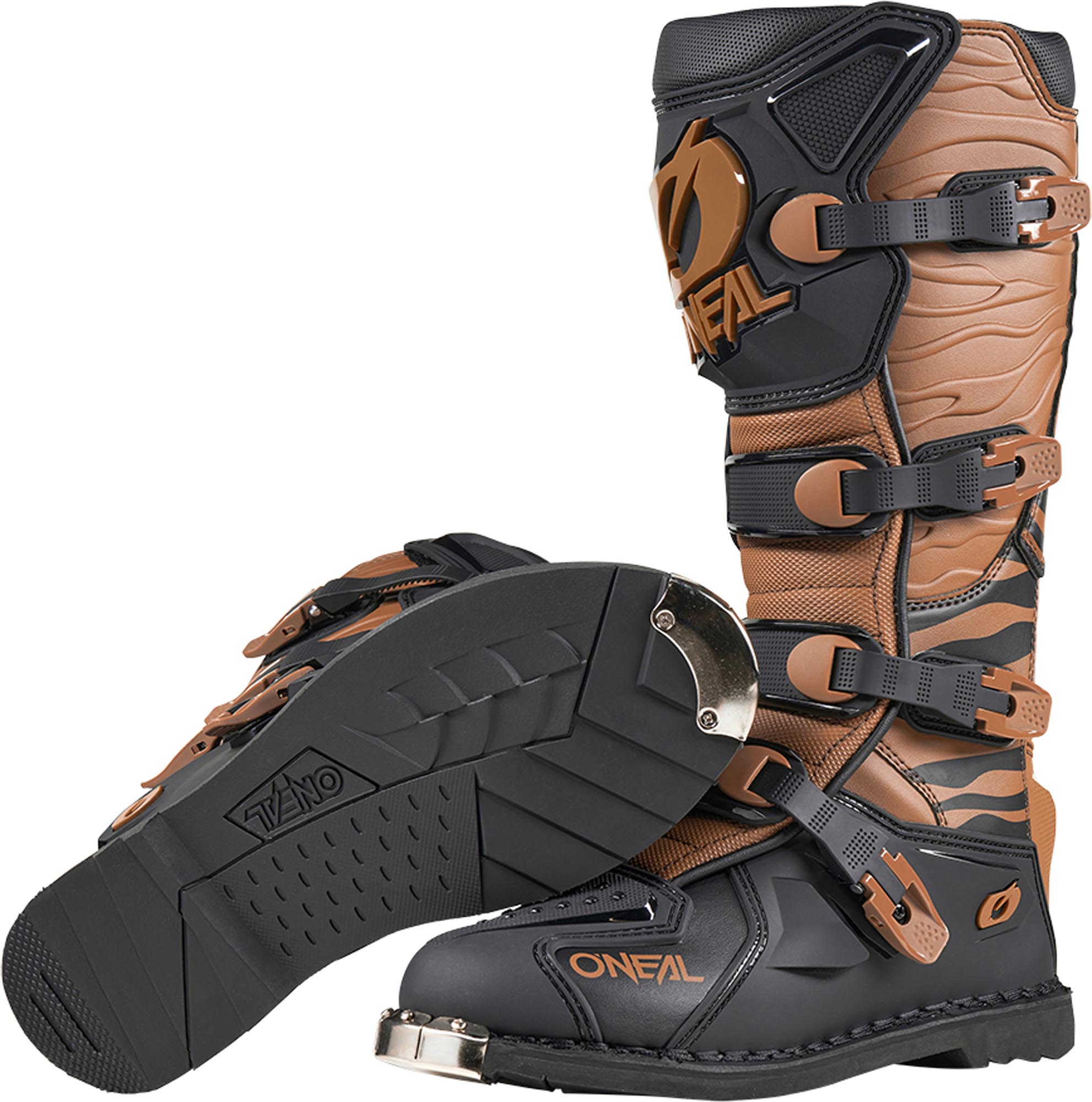 Oneal 3SRS EC Zebra Motocross čevlji črna/rjava 49 Slika 5