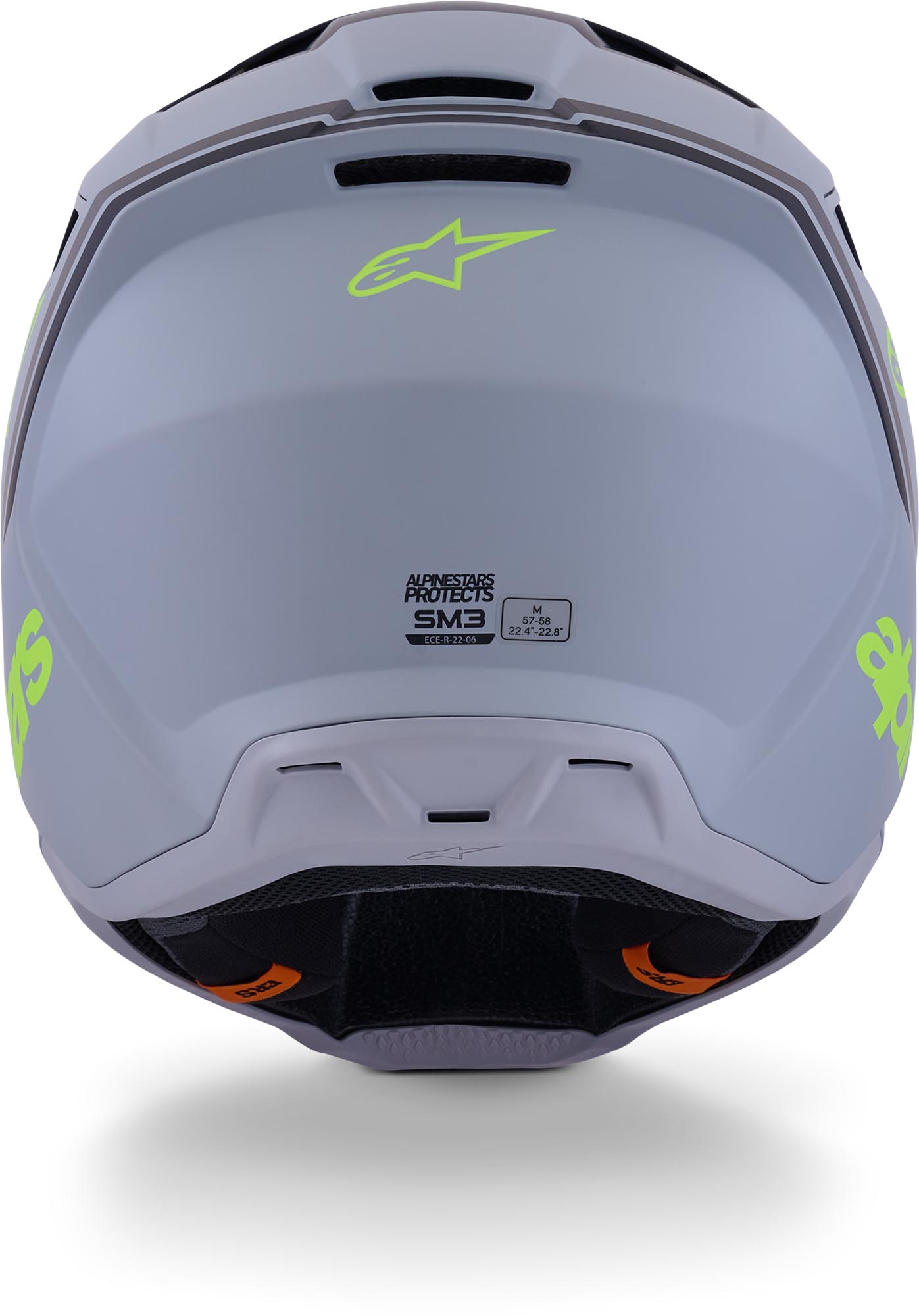 Alpinestars S-M3 Radium Cască de motocross Gri/galben mat XS (53/54) Figura 4