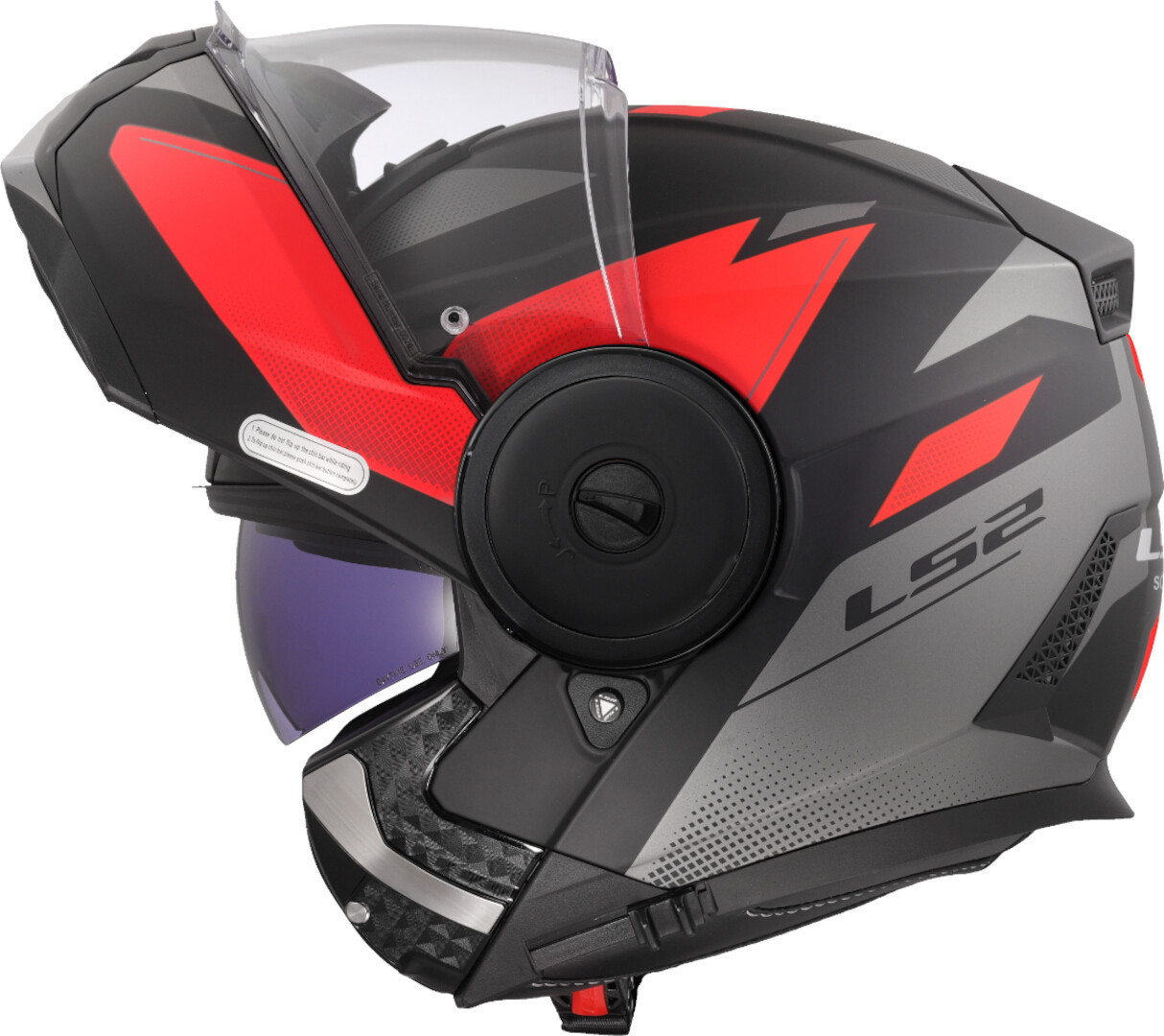 LS2 FF902 Scope II Duria Casco nero opaco/rosso S (55/56) Figura 10