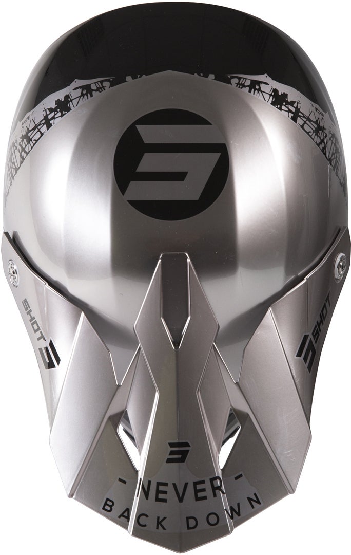 Shot Furious Storm Motocross Hjelm Sort/krom L (59/60) Figur 2