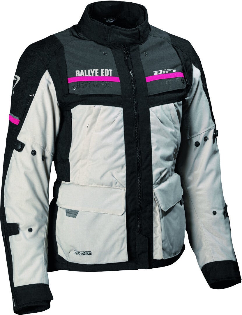 DIFI Sierra Nevada 3 Aerotex imperméable dames moto textile veste Noir/Gris/Rose 46 Figure 1