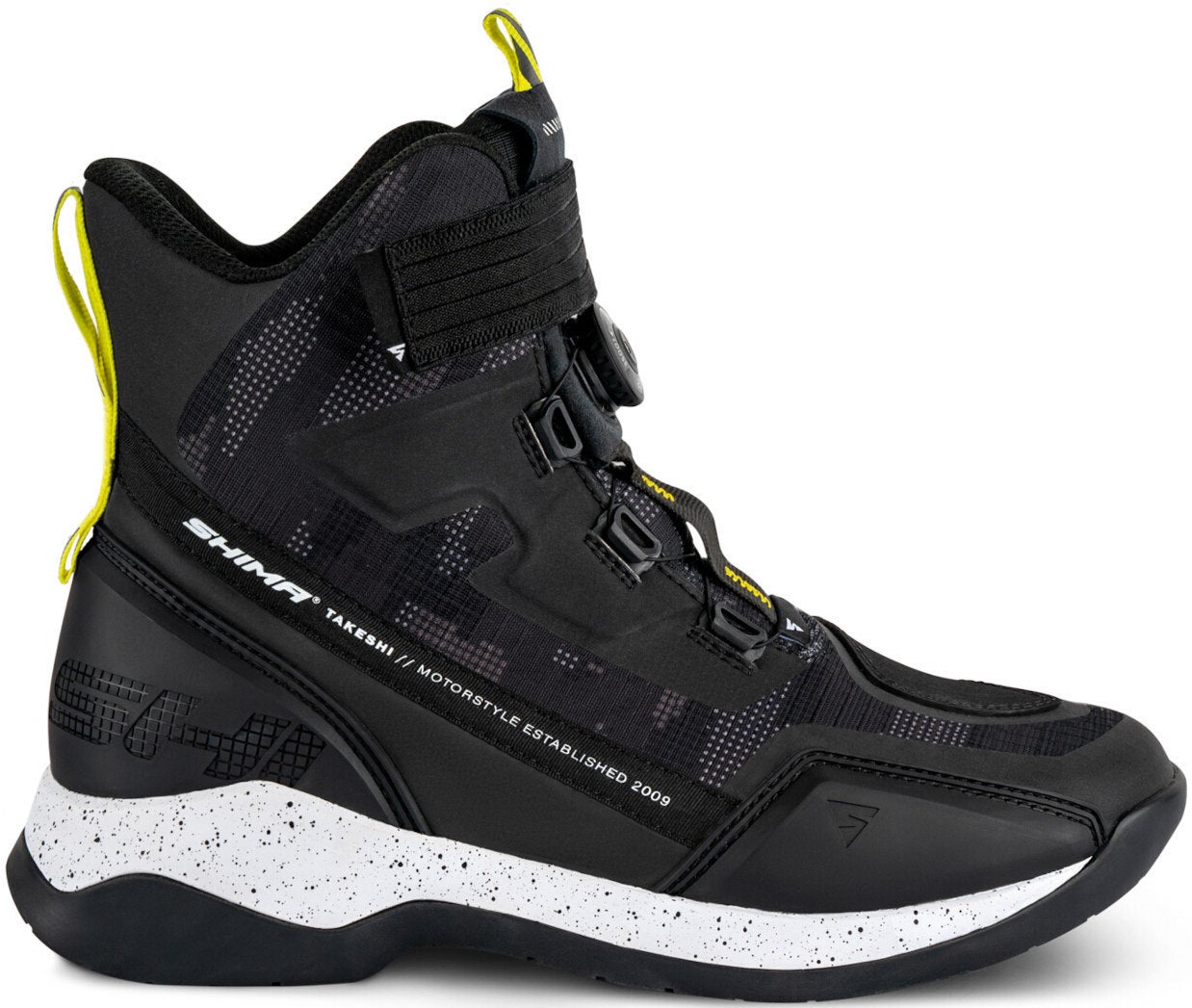 SHIMA Takeshi Motorcycle Boots black/white/yellow 41 Figure 2