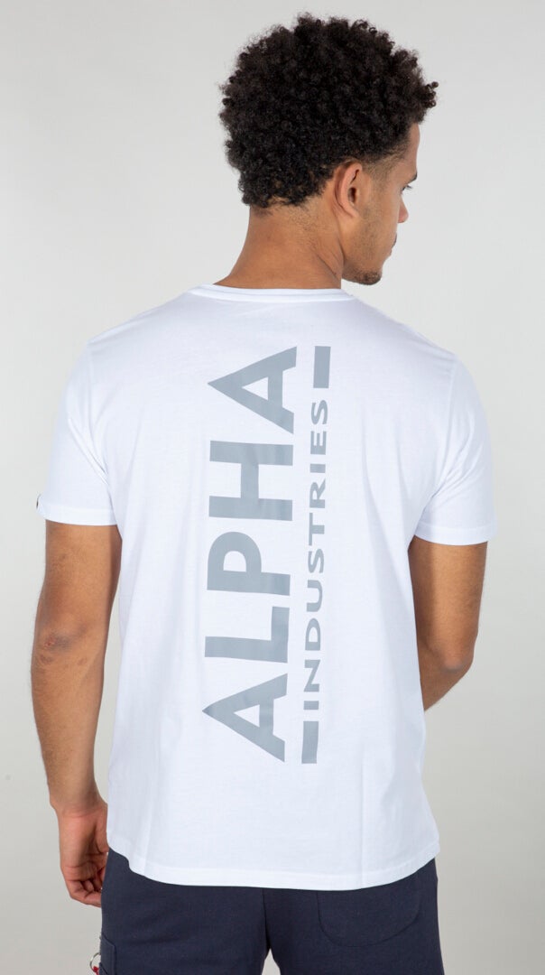 Alpha Industries Backprint Reflective Maglietta Bianco 3XL Figura 2