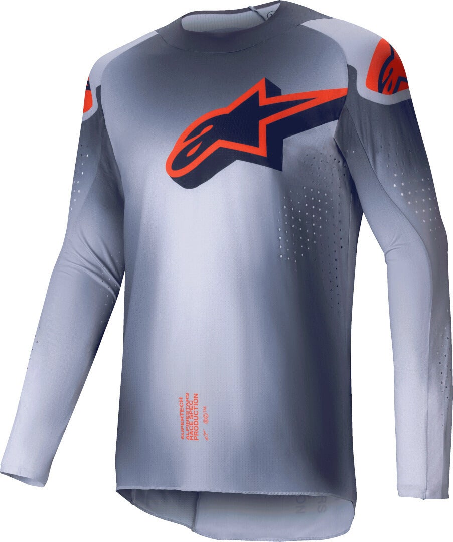 Alpinestars Supertech Lipan Motocross Jersey grau/orange L Abbildung 1