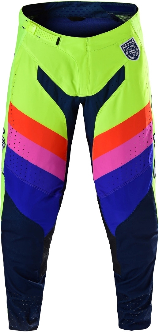 Troy Lee Designs SE Pro Mirage Motocross bukser gul/blå 34 Figur 2