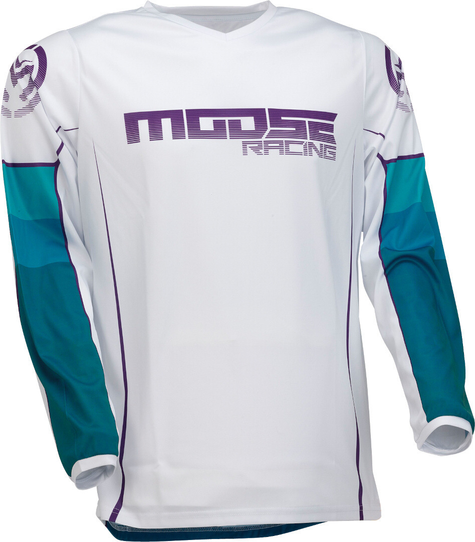 Moose Racing Qualifier 2022 Motocross Jersey white/blue 4XL Figure 1