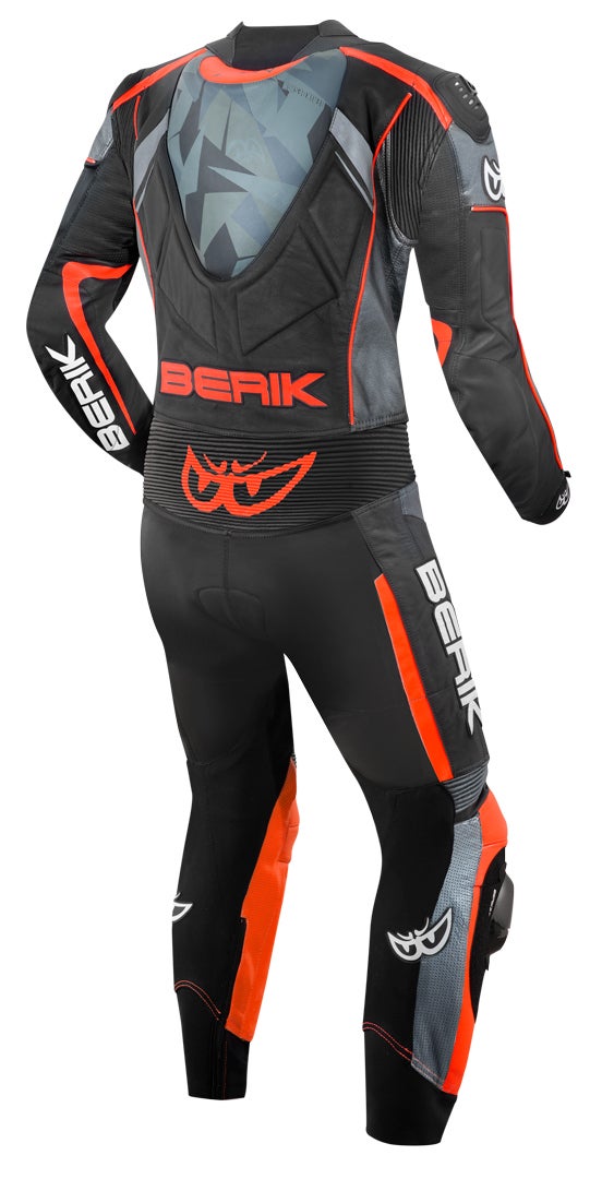 Berik Camo Track geperforeerd eendelig motorfiets lederen pak groen/rood 56 Figuur 2