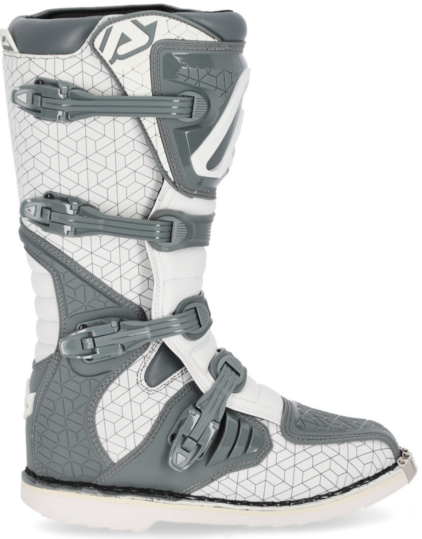 Acerbis E-Team Botas de Motocross Gris/Blanco 44 Figura 4