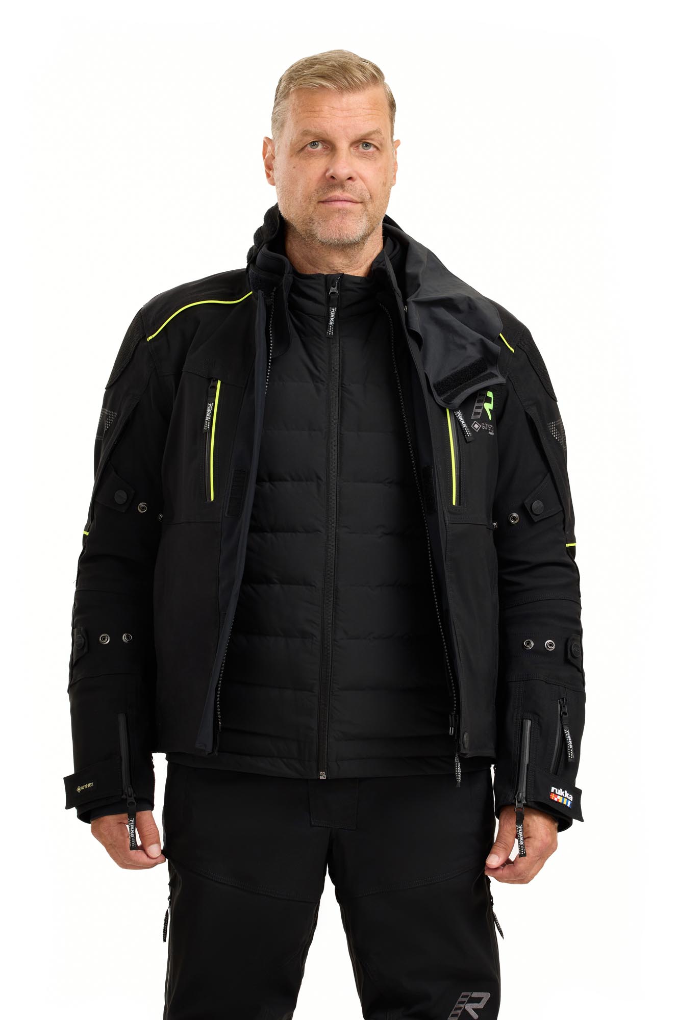 Rukka Flexo-R waterproof Motorcycle Textile Jacket black/yellow 54 Figure 10