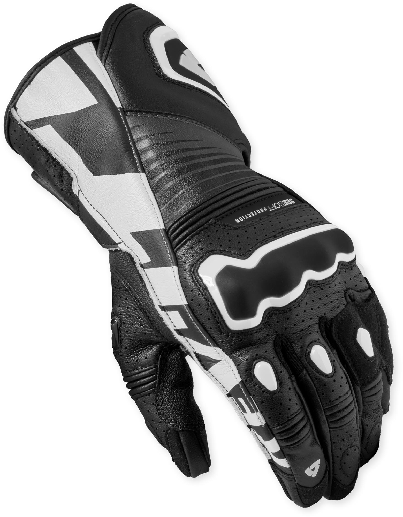 Revit Argon 3 perforerede motorcykelhandsker Sort/hvid M Figur 3