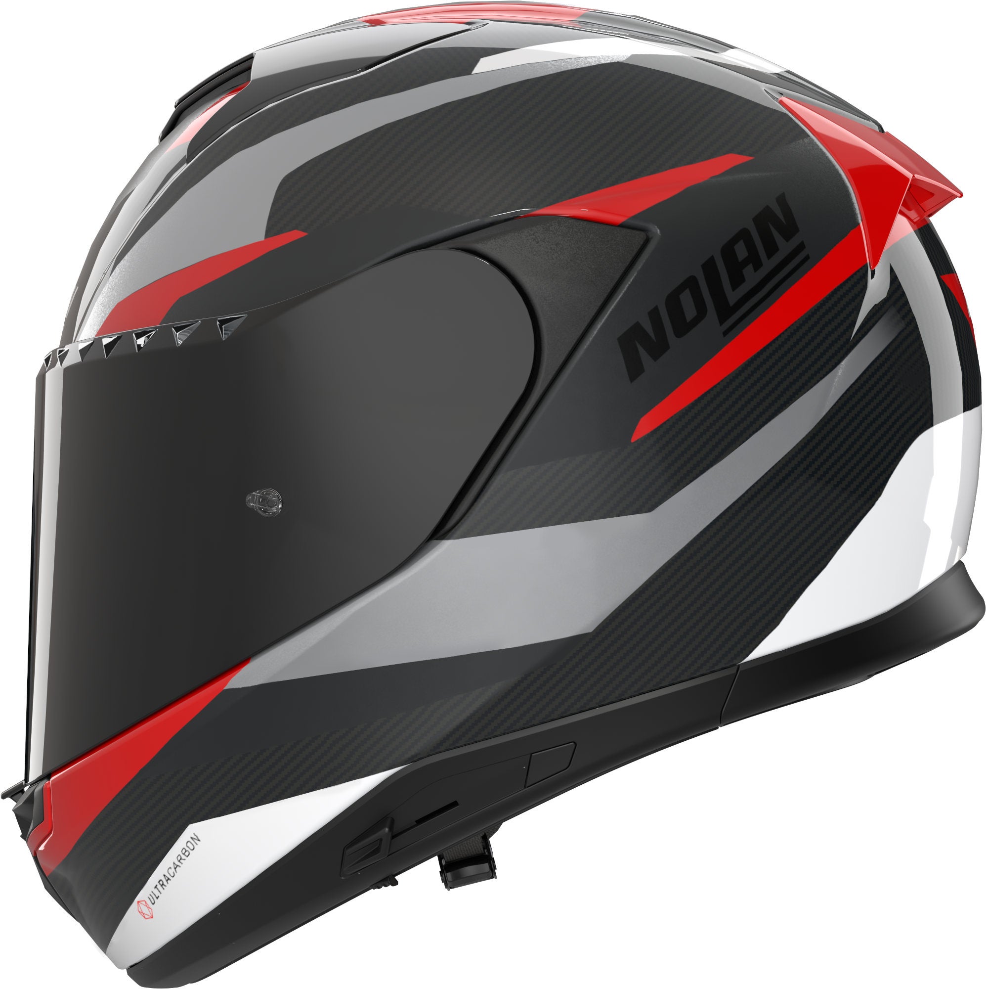 Nolan X-904 Ultra Carbon Calibro Quin Hjelm sort/grå/rød XXS (54) Figur 3