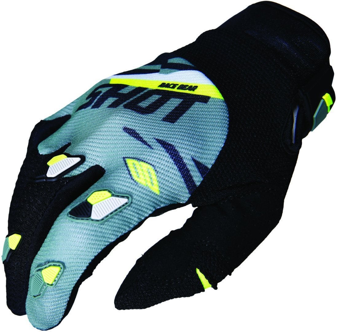 Shot Contact Score Gants de motocross jaune/vert 11 Figure 1