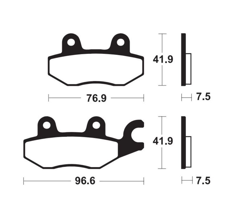 TECNIUM Sintrade metallbromsbelägg - MF455 Figur 2