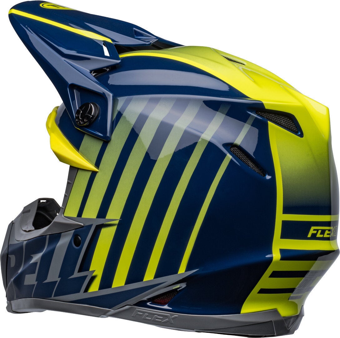 Bell Moto-9S Flex Sprint Casco Motocross blu/neon-giallo L Figura 5