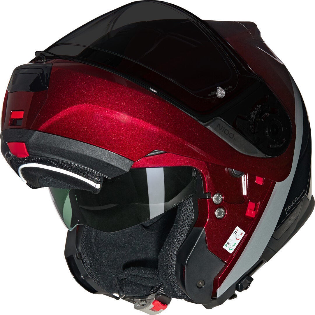 Nolan N100-6 Verniciatura Speciale N-Com Přilba červená/černá XL (62) Obrázek 3
