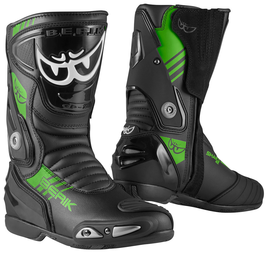 Berik Shaft 3.0 Bottes de moto noir/vert 41 Figure 1