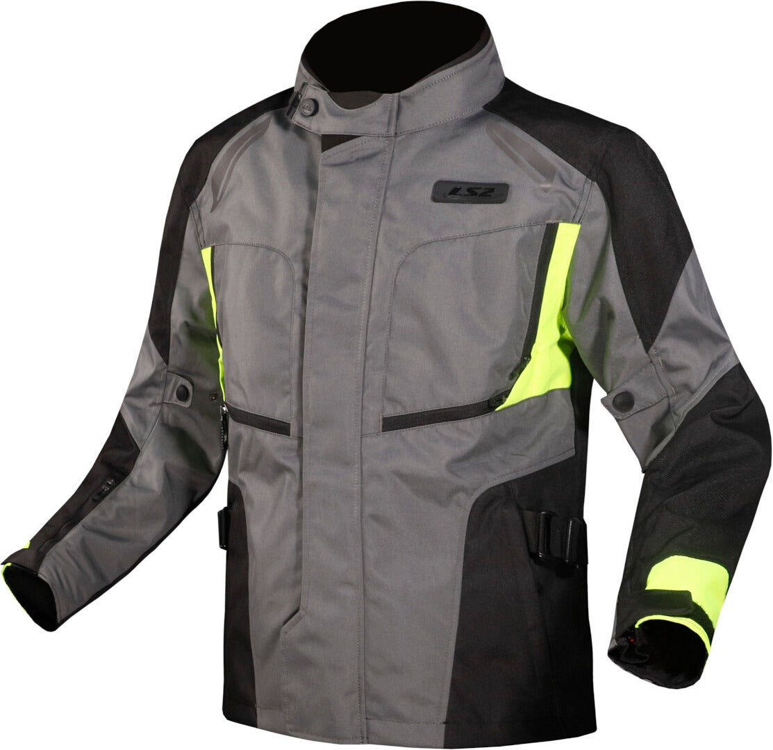 LS2 Phase Veste textile de moto imperméable noir/gris/néon S Figure 1
