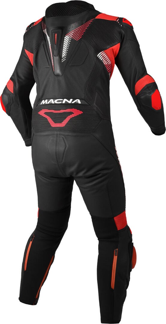 Macna Armadyl Combinaison en cuir de moto une pièce perforée Noir/Rouge/Blanc 56 Figure 2