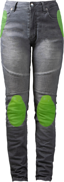 John Doe Betty Biker XTM Blugi pentru motocicliști feminini Gri 26 L34 Figura 3