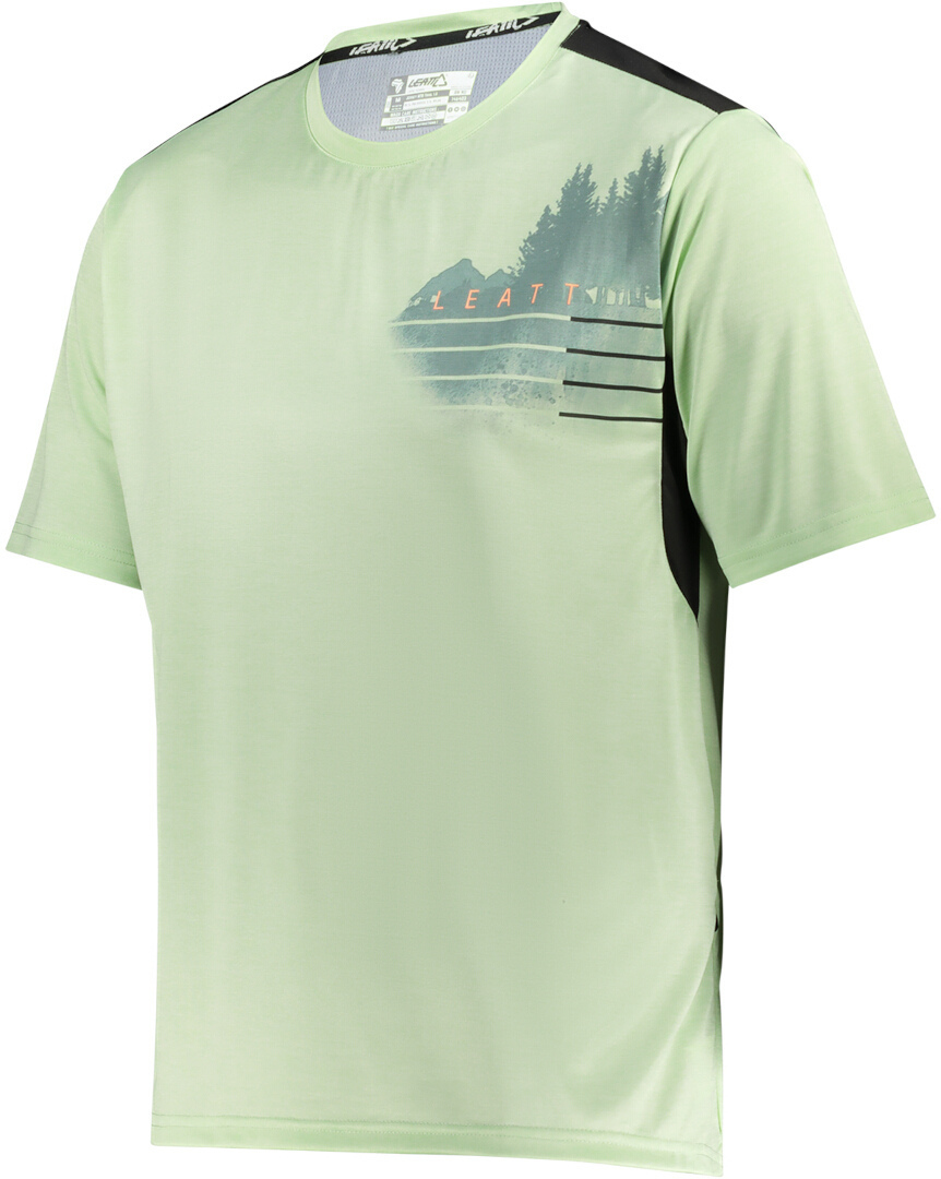 Leatt MTB Trail 1.0 Short Sleeve Cykel Jersey ljusgrön S Figur 2
