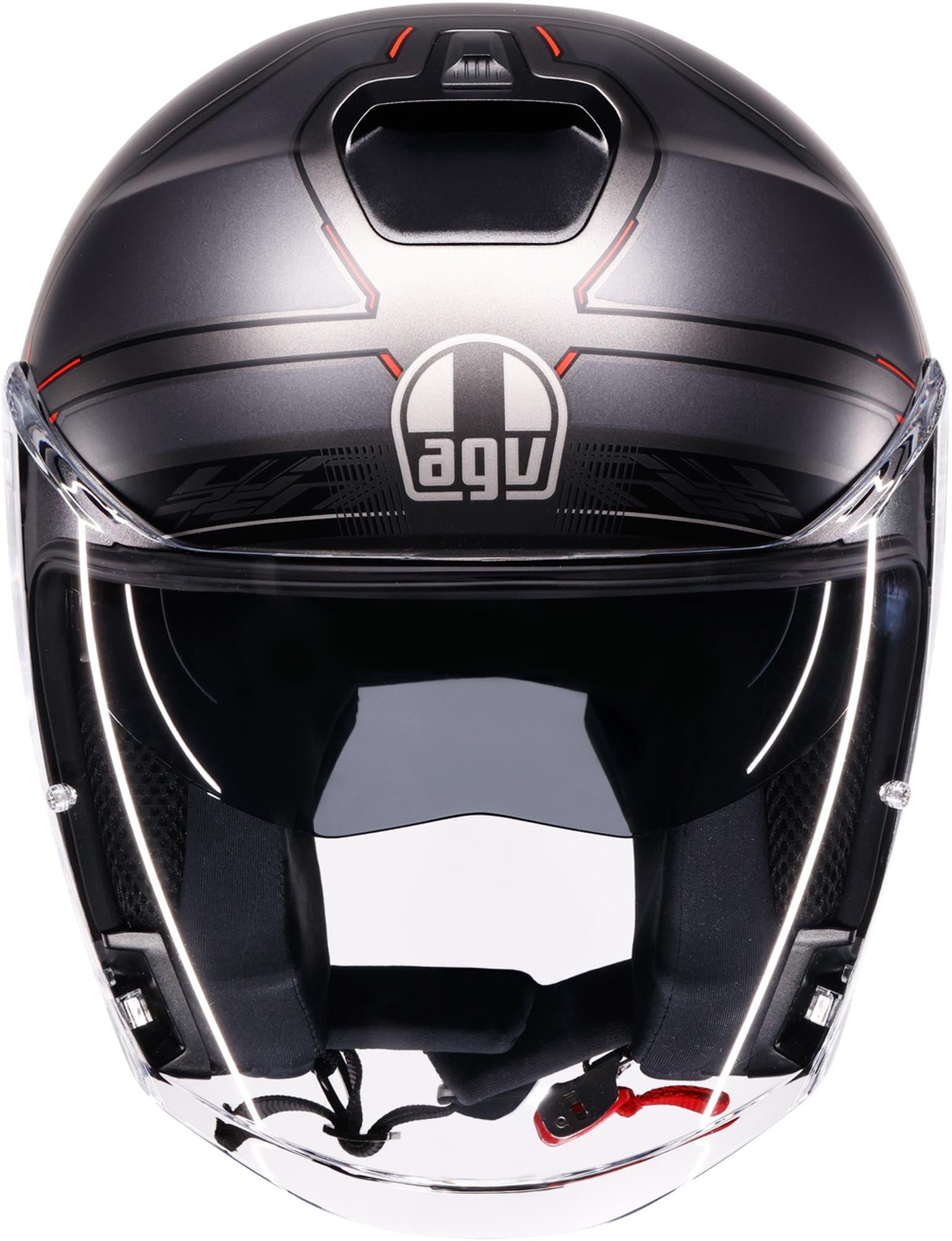 AGV Irides Zagabria Casque jet Gris mat/rouge S (55/56) Figure 2