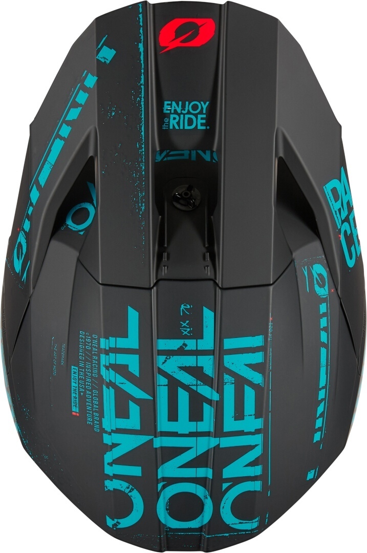 Oneal 3SRS Static Casco da motocross nero/turchese 2XL Figura 7