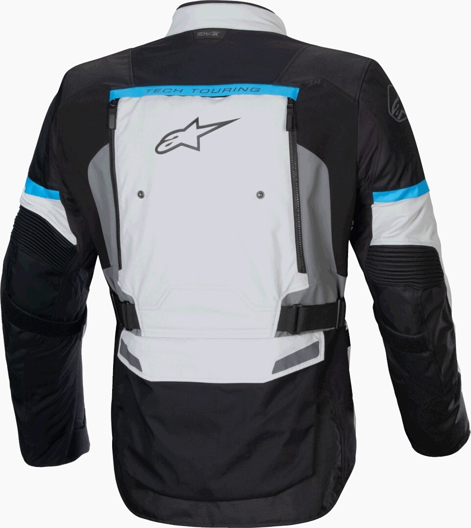 Alpinestars Bogota Pro Drystar® waterproof Motorcycle Textile Jacket light grey/blue M Figure 2
