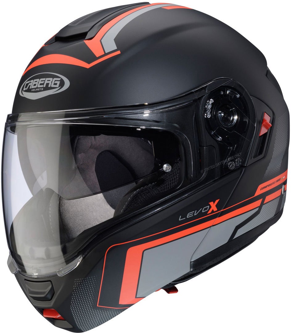 Caberg Levo X Elite Klapphelm schwarz matt/grau/rot XXL (63/64) Abbildung 1