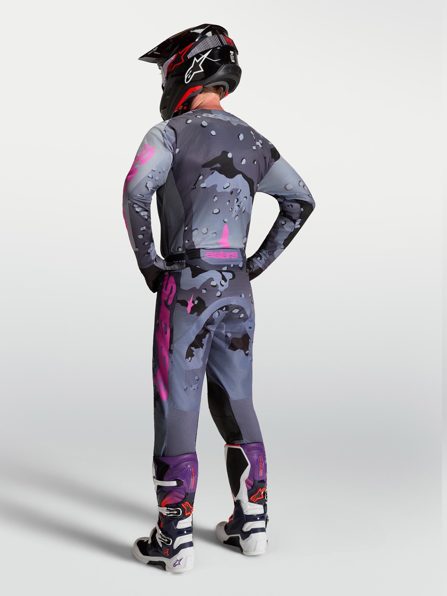 Alpinestars Racer Lone Motocross-housut harmaa/violetti 44 Kuva 8