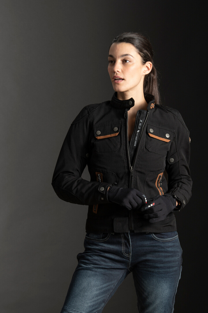 LS2 Bullet imperméable dames moto textile veste noir L Figure 6