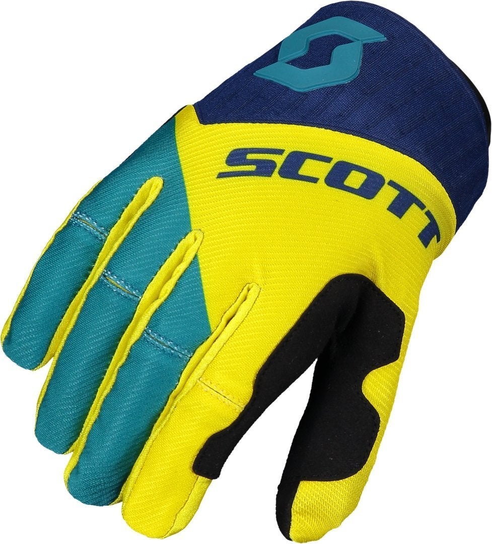 Scott 450 Angled Regular Motocross handsker blå/gul XL Figur 1